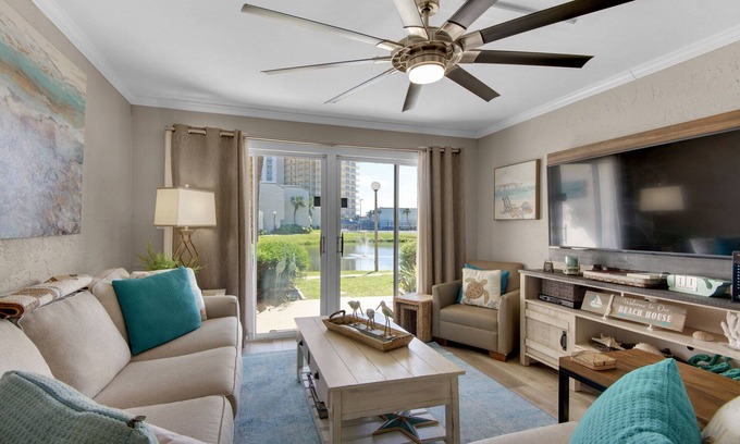 Panama City Beach Condo | Luxury 2BR Condo - Sugar Beach - Ground Floor