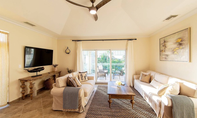 Leeward Settlement Condo | Luxury 3-Bed Condo in Leeward! 5 minute walk to the beach