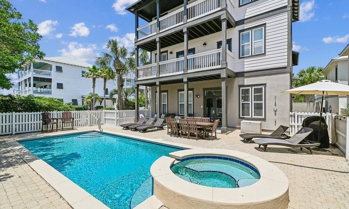 Rosemary Beach House | Luxury 30A ideal beach getaway with private pool & spa, just steps to the beach
