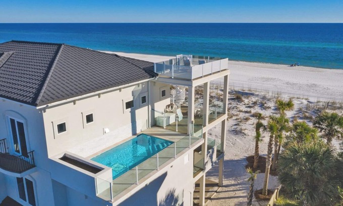Villa Primera House | Luxury 6-Bedroom, 6.5-Bath Gulf Front Home w/Private Pool!