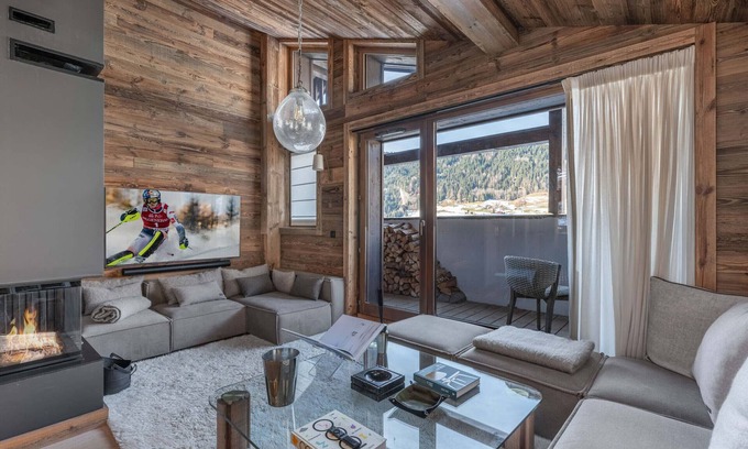 Megeve Apartment | Luxury Chalet in Megève with Wellness Center, Sauna, Gym, and Home Cinema