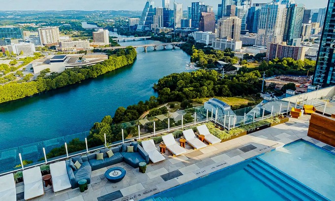 Rainey Street Historic District Condo | Luxury Downtown Penthouse on Rainey St w Sky Pool
