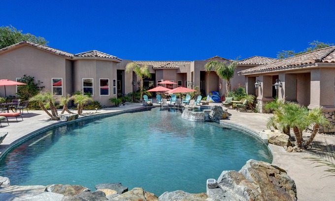 Thousand Palms House | Luxury Estate, magnificent pool and spa, large cascade waterfall, 5000sq.ft Home