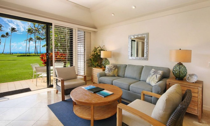Poipu Condo | Luxury Ground Floor Condo Just 50 Yards From The Beach!