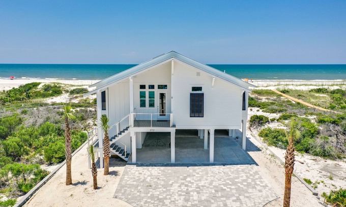 Cape San Blas House | Luxury Gulf-Front Retreat. Heated Pool, Pet-Friendly. September Price Drops