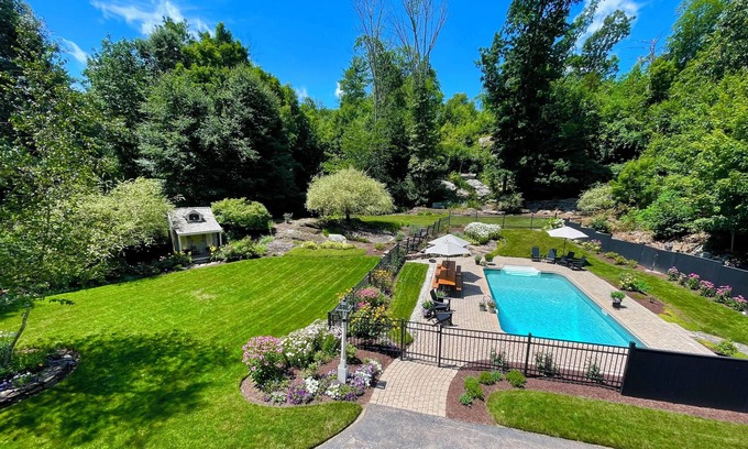Brimfield House | Luxury Home, Pool, fireplace