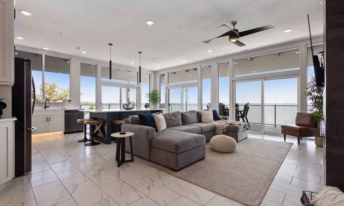 Watertown Condo | Luxury Lakefront Condo w/Private Hot Tub & Sauna