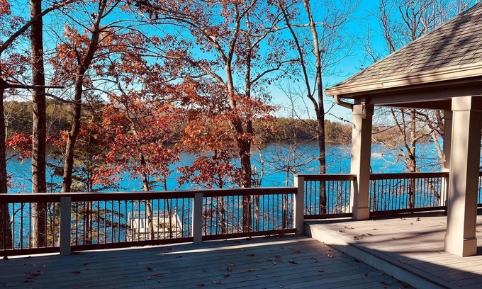 Flowery Branch House | Luxury lakefront villa with breathtaking lake views and sunset galore