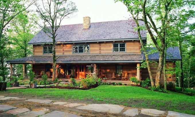 Dandridge House | Luxury Log Home. Douglas Lake Estate. 40 acres with only 2 homes.