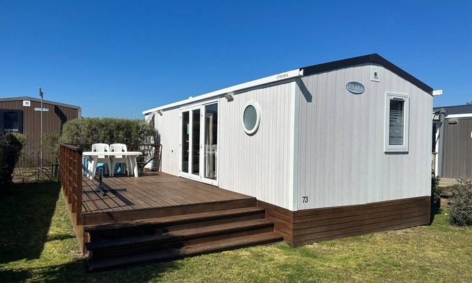 Jullouville-les-Pins House | Luxury Mobile Home, Near Beach, Pool, Fitness, Sleeps 6
