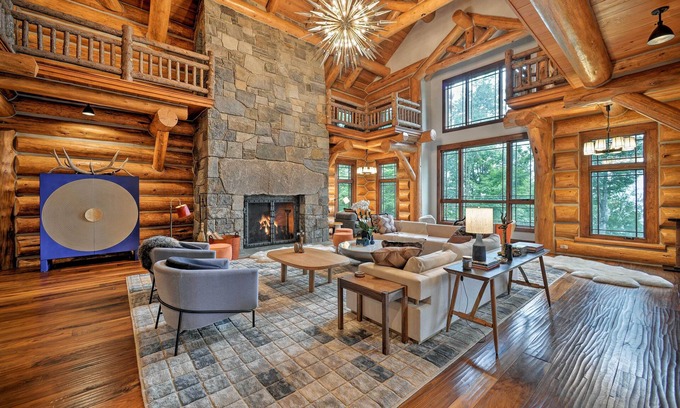 Windham House | Luxury Mountain Log Home, Ski-In/Ski-Out to Windham Resort
