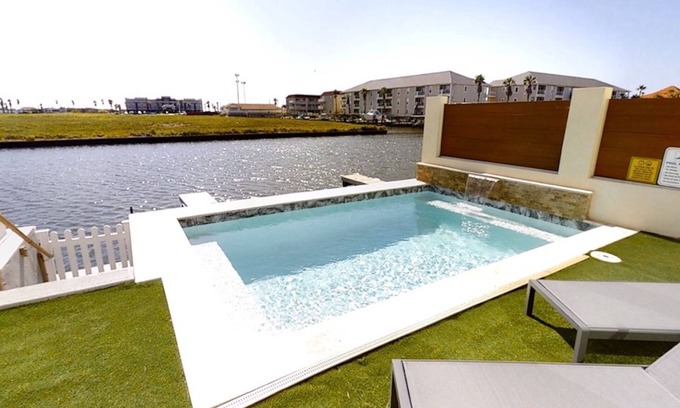 Corpus Christi House | Luxury North Padre Island: private pool, outdoor deck, boat dock close to Port A