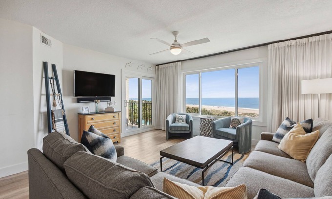 Fernandina Beach Condo | Luxury Oceanfront | Double Balconies| Both Bedrooms Oceanfront | Completely Remodeled