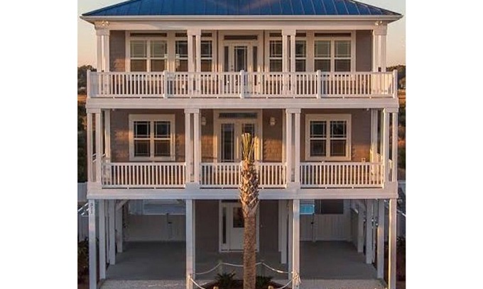 Ocean Isle Beach House | Luxury Oceanview 5Br/5.5 Bath, 2 Masters, Elevator, Huge Pool