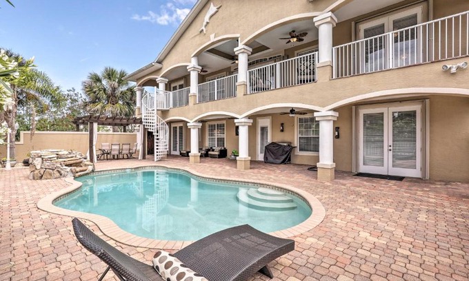 Palm Harbor House | Luxury Palm Coast Home with Dock and Game Room!