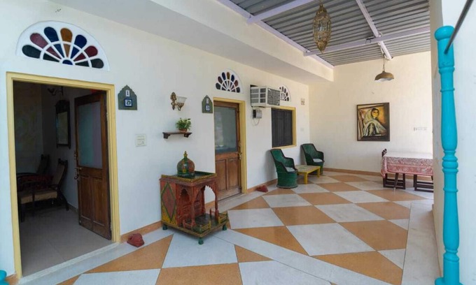Rajasthan University Campus House | Luxury Room with Patio