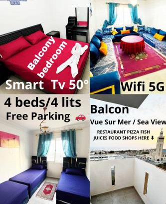 Anza Apartment | Luxury Seafront Apartment in Agadir Vue Mer Taghazout Surf & Ocean View your Home place