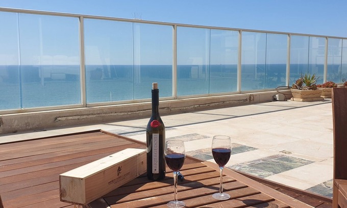 Netanya Apartment | Luxury Sunny Apartment, Full Sea View, Very Spacious Terrace