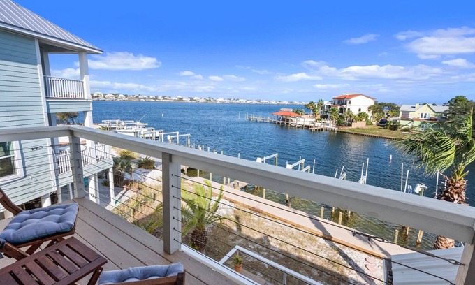 Ono Island House | Luxury townhome in Perdido Key with private boat dock! 3 min walk to beach!