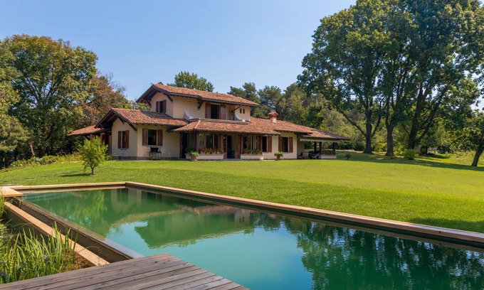 Oltrona di San Mamette Villa | Luxury Villa With large Eco-Pool And Magnificent Views of the Alps