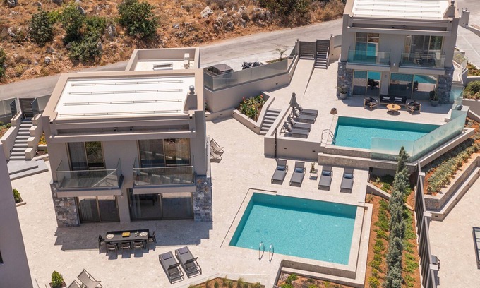 Atsipópoulon Villa | Luxury Villa AQUA With 2 Private Pools