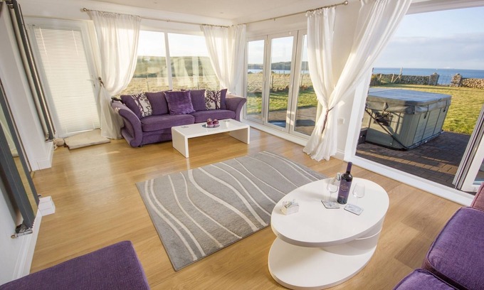 Cemaes Bay Cottage | Luxury Villa Cottage with Hot Tub Jacuzzi and stunning uninterrupted sea views!