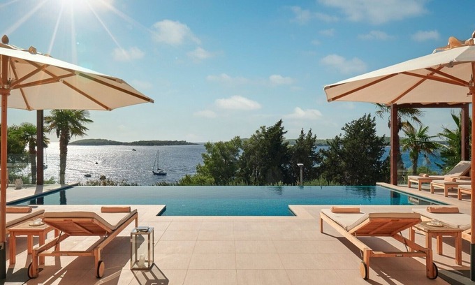 Hvar Villa | Luxury Villa Hvar Deluxe Palace I with private heated pool and sauna by the beach at island of Hvar