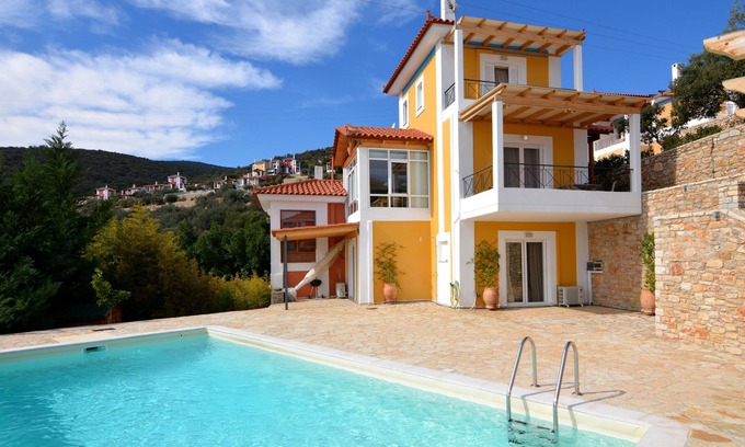 Kefalari Villa | Luxury Villa Marilia with unique sea view and pool