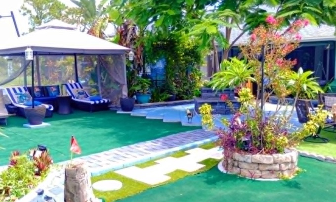 Deep Creek Villa | Luxury Villa with Cabana, Mini Golf, Bowling and Lively Backyard