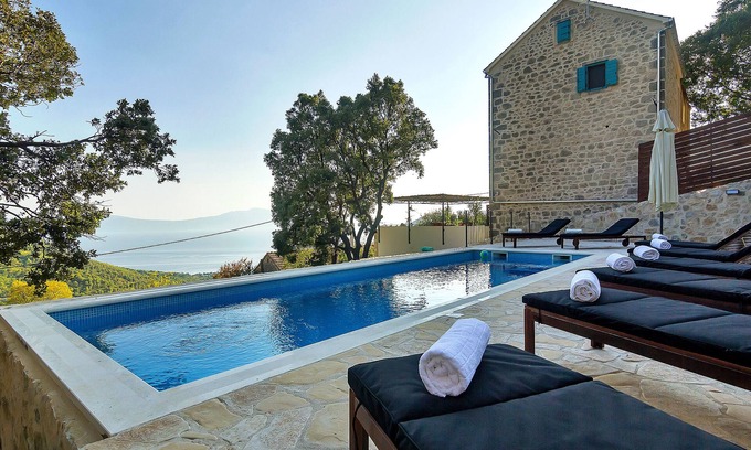Zaostrog Villa | Luxury villa with private pool. Sea view, space for 8 people