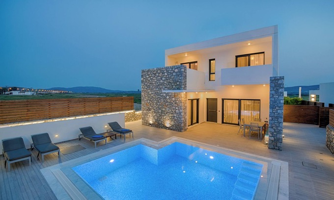 Kattavia Villa | Luxury Villa with Private Swimming Pool & BBQ, 5 Min. From Prasonisi Beach!