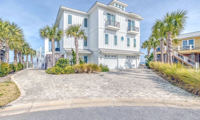 Pensacola Beach House | Luxury Water Front Home with a Private (Heated) Pool & Swim-up Bar!