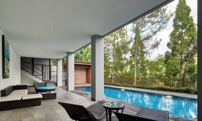 Bandung Villa | Magenta Hill View Villa 6 bedrooms with a private slide pool