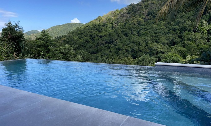 Les Anses-d'Arlets House | Magnificent villa on the canopy, infinity pool not overlooked