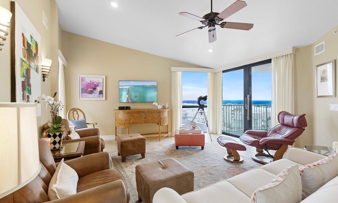 Miramar Beach Condo | Mainsail 384 - Beachfront, Top-Floor, Corner Unit, Pool, Tennis, Beach Service!