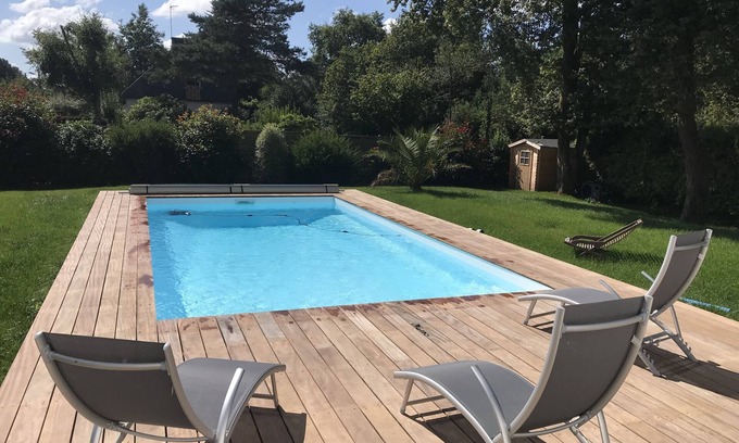 Saint-Nolff House | Maison Bretonne Vannes Golfe du Morbihan, Piscine Chauffée
