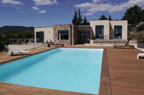Brujas Villa | Maison contemporaine piscine avec vue panoramique