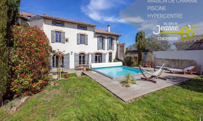 Lisle-sur-Tarn House | Maison de charme - Piscine - Hypercentre - 300m2