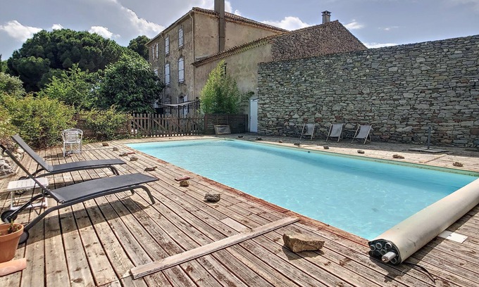 Pepieux House | Maison Papounet Maison Vigneronne Avec Piscine 12 Pers