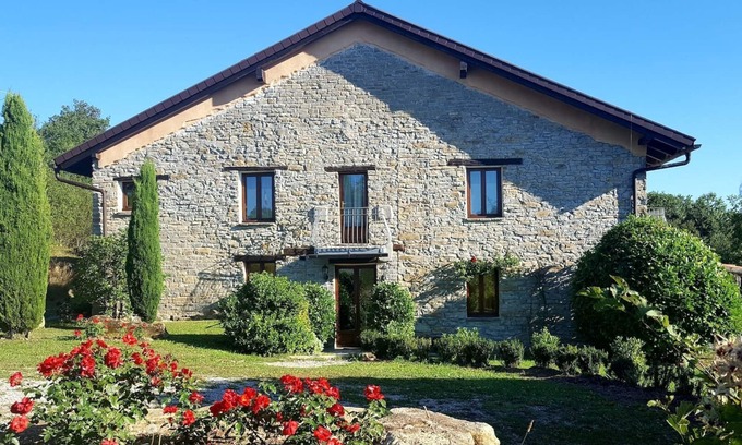 Mombarcaro Cottage | Majestic Grand Villa with a Little Lake