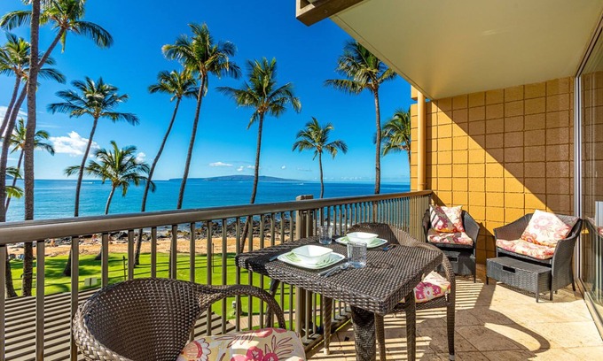 Kihei Condo | Mana Kai #203: Oceanfront Bliss on Keawakapu Beach with Stunning Sunset Views