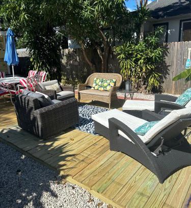 Lake Worth House | Mango Beach 3 Bedroom House Fenced Backyard Patio Grill Firepit Centrally Located