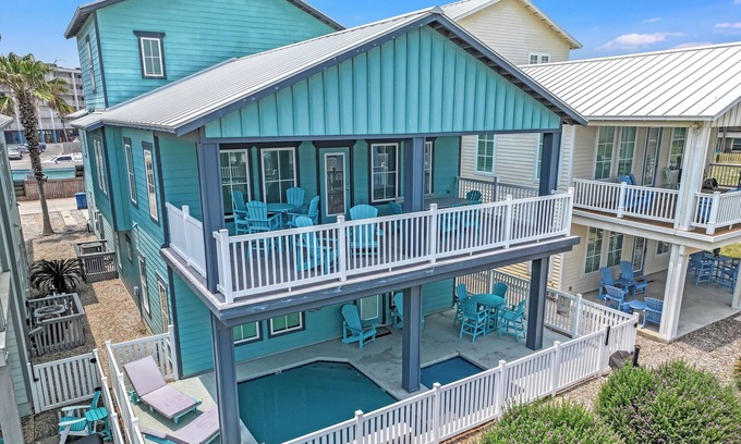 Port Aransas House | Marlin Madness, A Grandiose Coastal home with Private Pool and Hot Tub