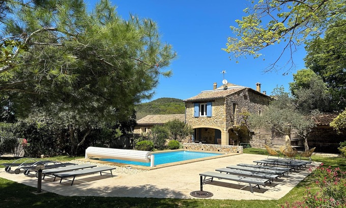 Saint Michel d'Euzet Other | Mas 18 persons, in the middle of vineyards, large fenced garden, private swimming pool