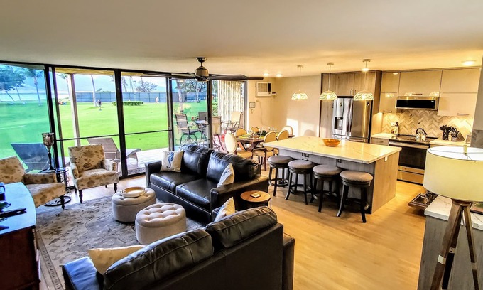 Kihei Condo | Maui Sunset B123 Beachfront, Ocean View, Ground Floor Families! Pool! 3 Bedrooms
