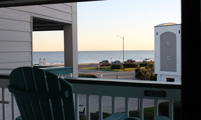 Galveston Condo | “Me Time-We Time” Clear Ocean View, Stylish Updates, Pools/Wifi/Location!