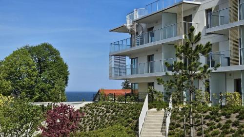 Mechelinki Apartment | Mechelinki, Apartament z ogródkiem, widokiem na morze i aneksem kuchennym