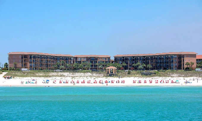 Miramar Beach Condo | Mediterranea 305B - Miramar Beach! Gulf Views! Private Beach! Community Pool!