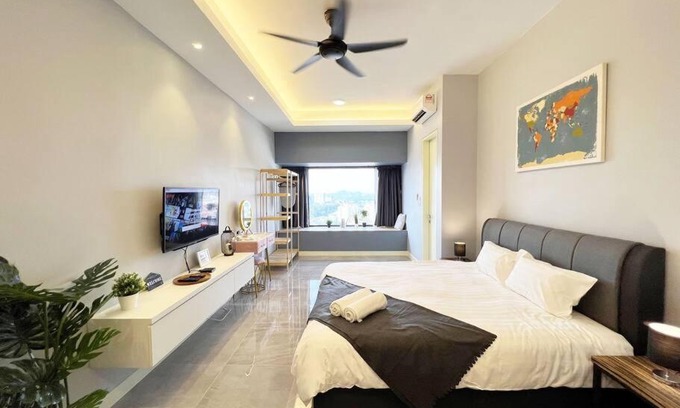 Taman Melaka Raya Apartment | Melaka {Imperio Studio} City-view/2pax/WIFI