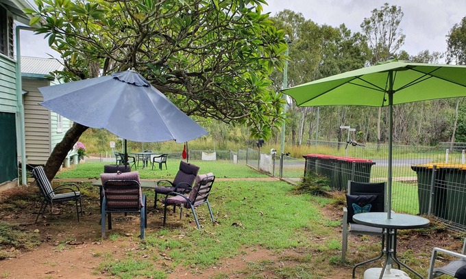 Mount Morgan Bed & Breakfast | Meyenburg Double bed Tent, Mt Morgan, Qld with shared bath/kitchen
